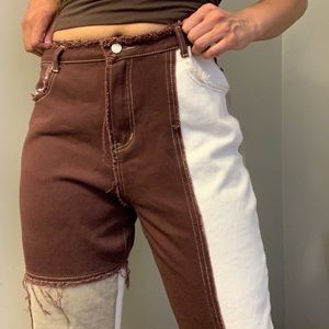 Y2K Style Distressed Patchwork Pants